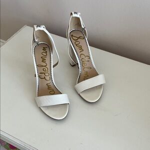 Sam Edelman White Strappy Heels